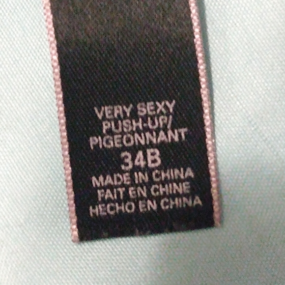 Victoria's secret pink and blue lacy push up bra size 34B - Picture 4 of 4